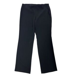 Eileen Fisher Pants Womens 10 Black Side Zip Straight Leg Dress Work Minimalist